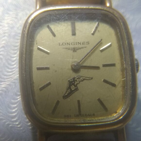 Longines Quartz Watch 1986 Women Goodyear Gift Gold Flex New Bat Works Great main image 11